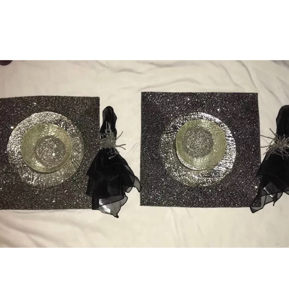 Two z gallerie silver metallic decorative bowls